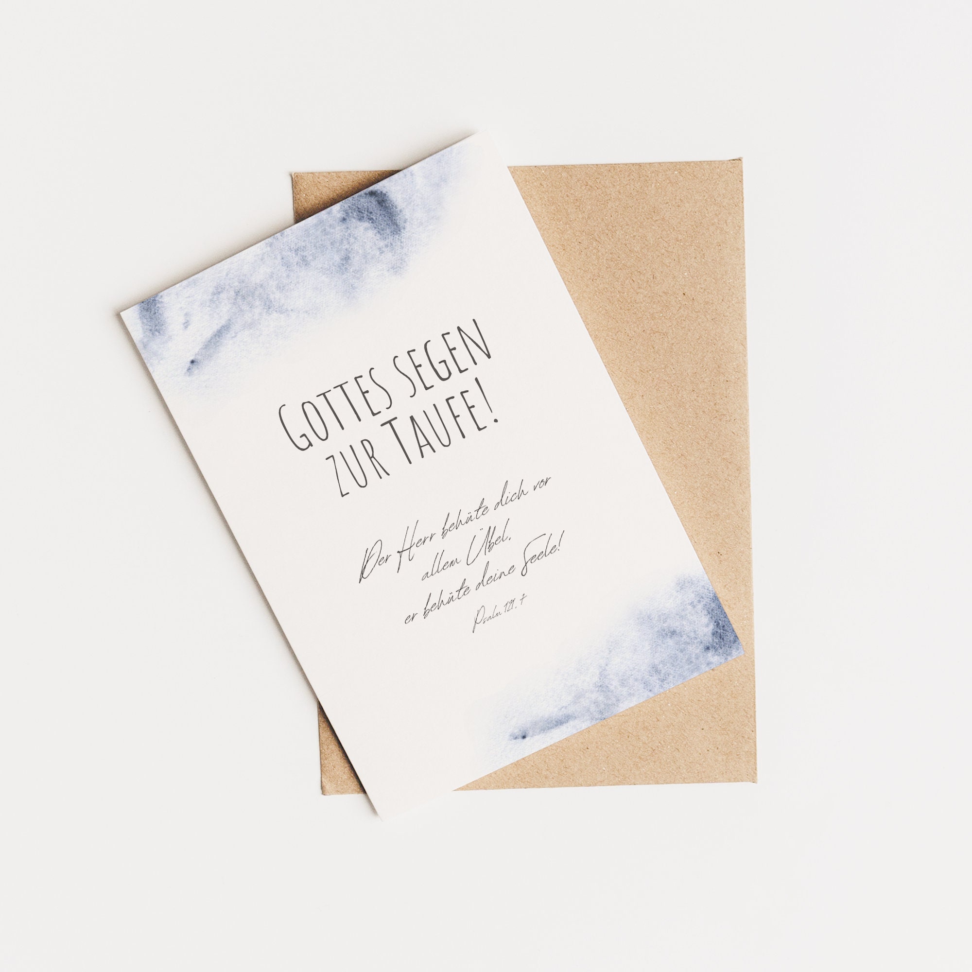 Taufkarte | christliche Karte | Taufe | Gottes Segen zur Taufe