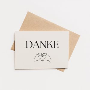Dankeskarte I Von Herzen Danke sagen