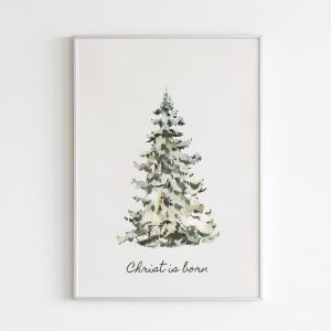 Poster I Christ is born I Christmas I Christmas decoration | Weihnachtsposter