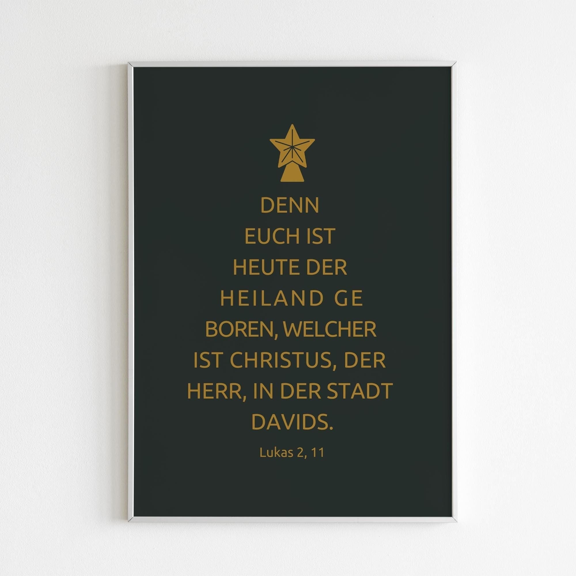 Weihnachts-Poster I Euch ist der Heiland geboren I Christmas decoration