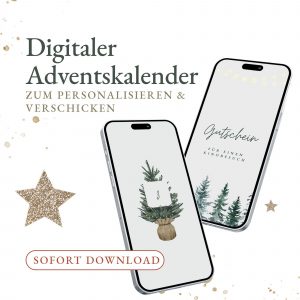 Digitaler Adventskalender personalisiert zum Verschicken | Canva Vorlage Adventskalender | Weihnachtskalender digital | PDF, PNG, JPG