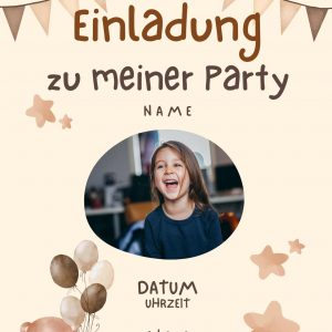 Einladungskarte Kindergeburtstag | Personalisierbar | Digitaler Download